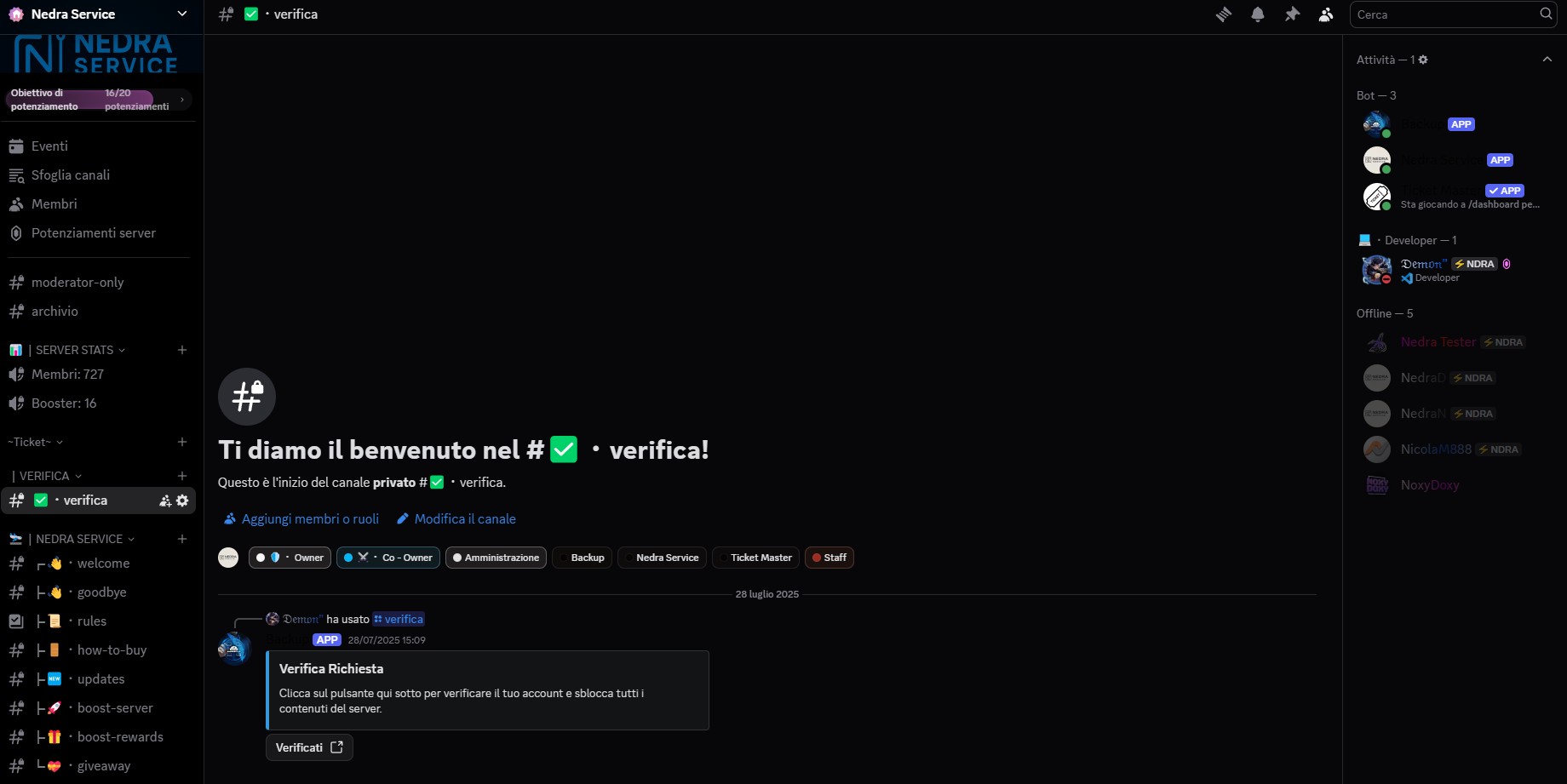 Esempio Server Discord